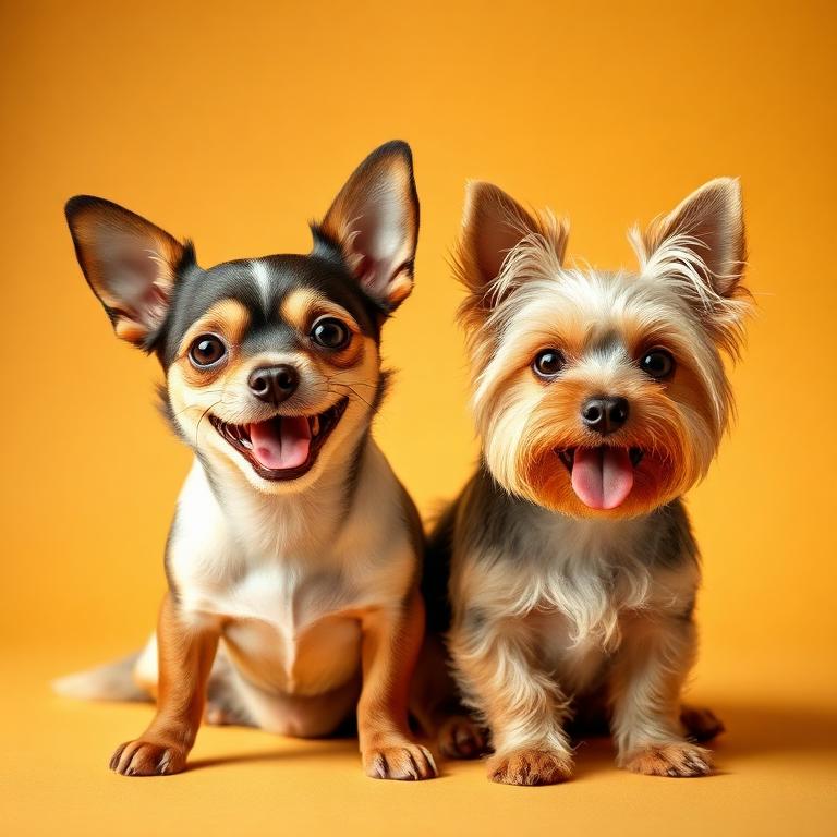 Dois cães de porte pequeno